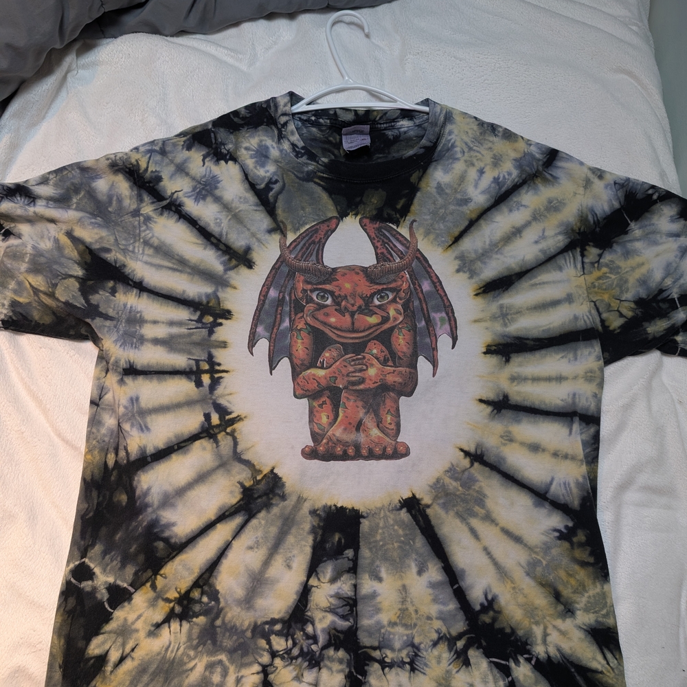 Anvil Mike Dubious Black and Tie-Dye Graphic T-Shirt